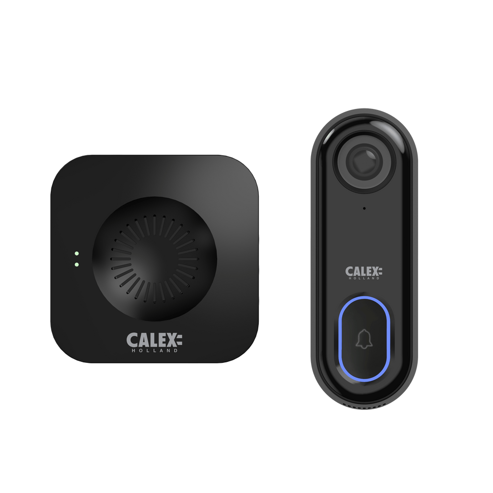 Calex Slimme Deurbel met Camera - Full HD - Incl. Chime / Gong - Zwart