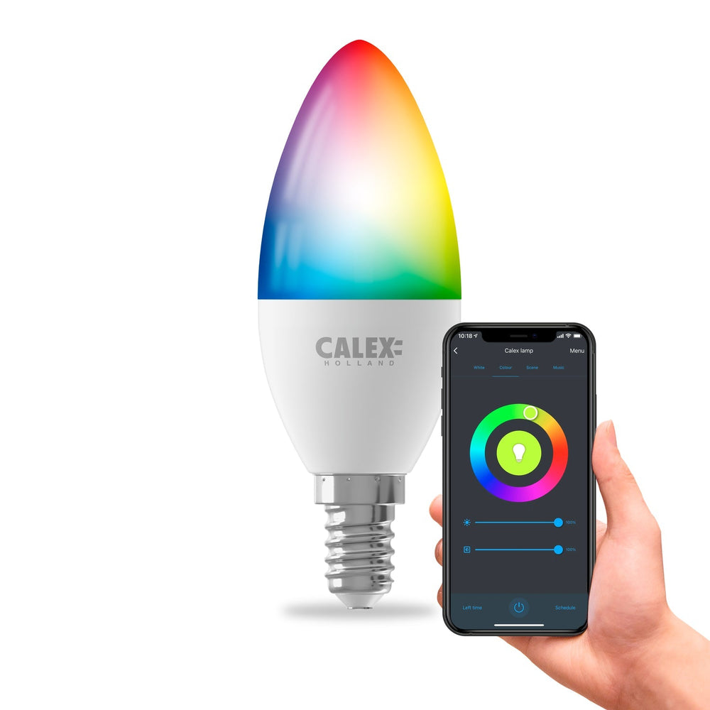 Calex Slimme LED Lamp - E14 - B35 - RGB en Warm Wit - 4.9W