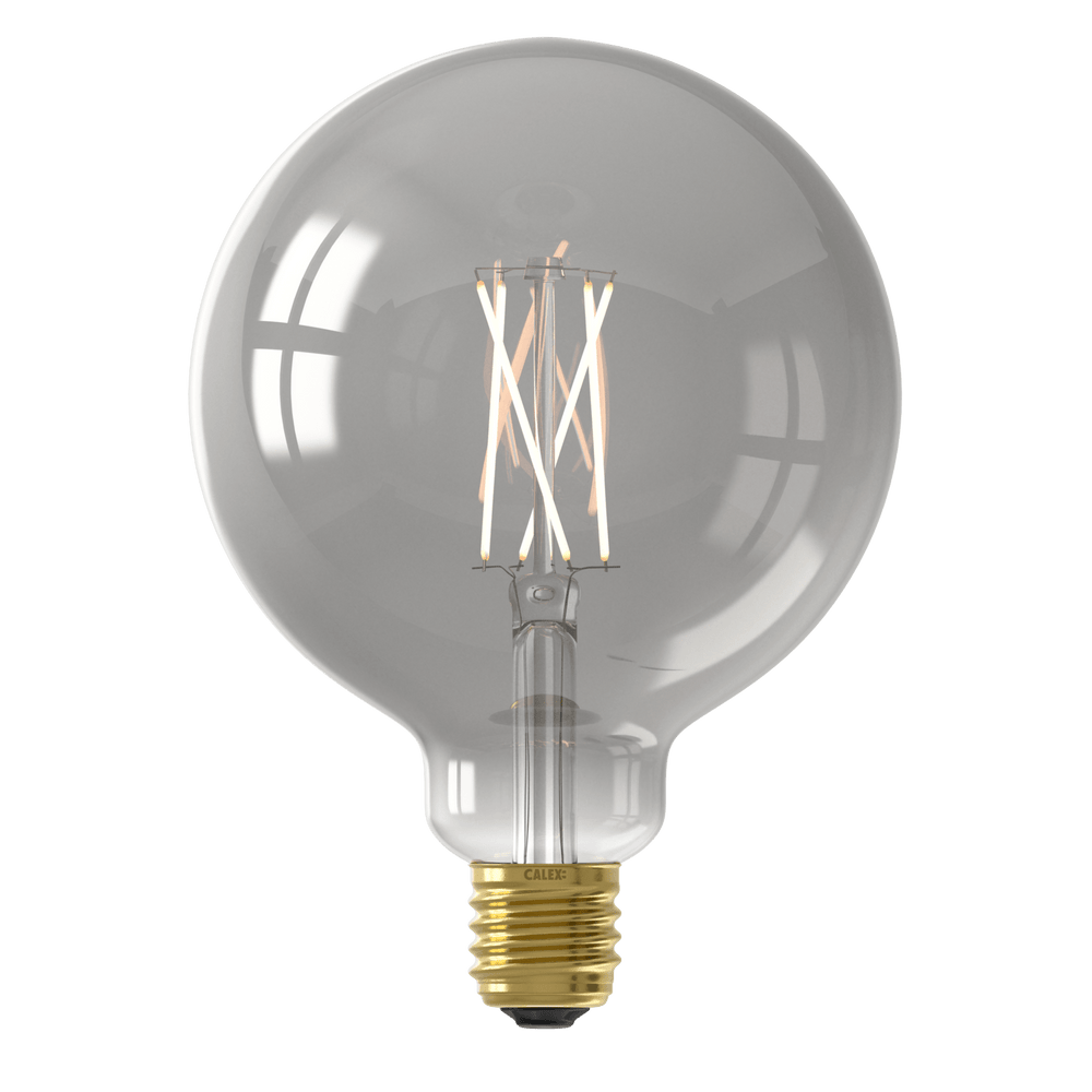 Calex Slimme LED Lamp - E27 - Filament - G125 - Titanium - WarmWit- 7W