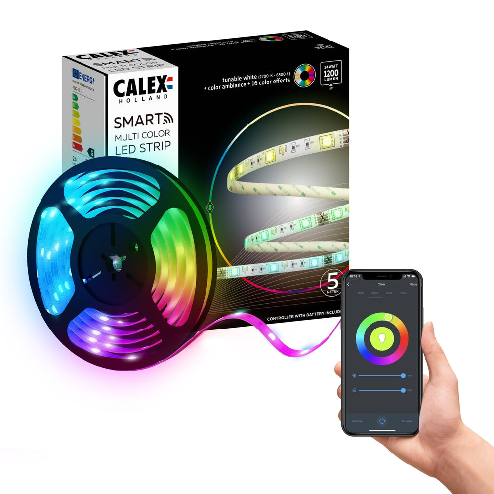 Calex Slimme LED Strip - 5m - RGB en Warm Wit