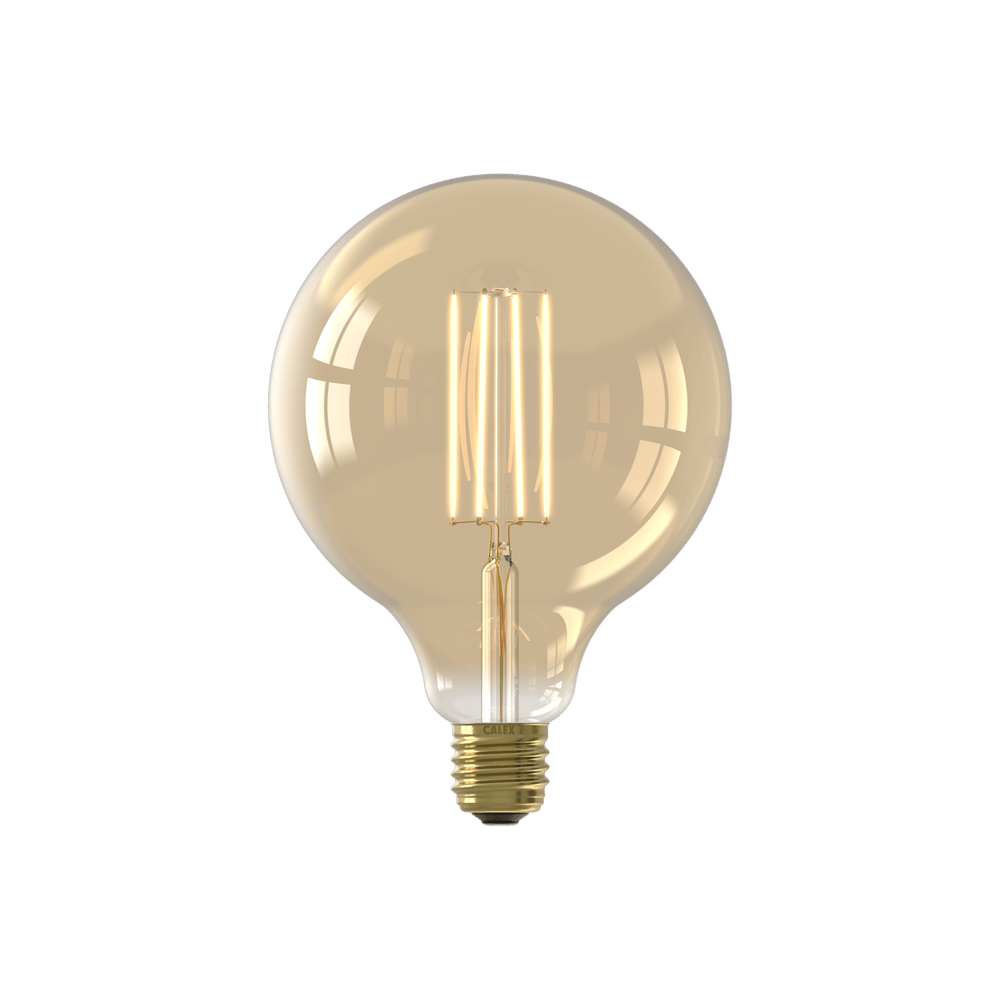 Calex Warm Filament LED Lamp - E27 - G125 - Goud - 4.5W - Dimbaar