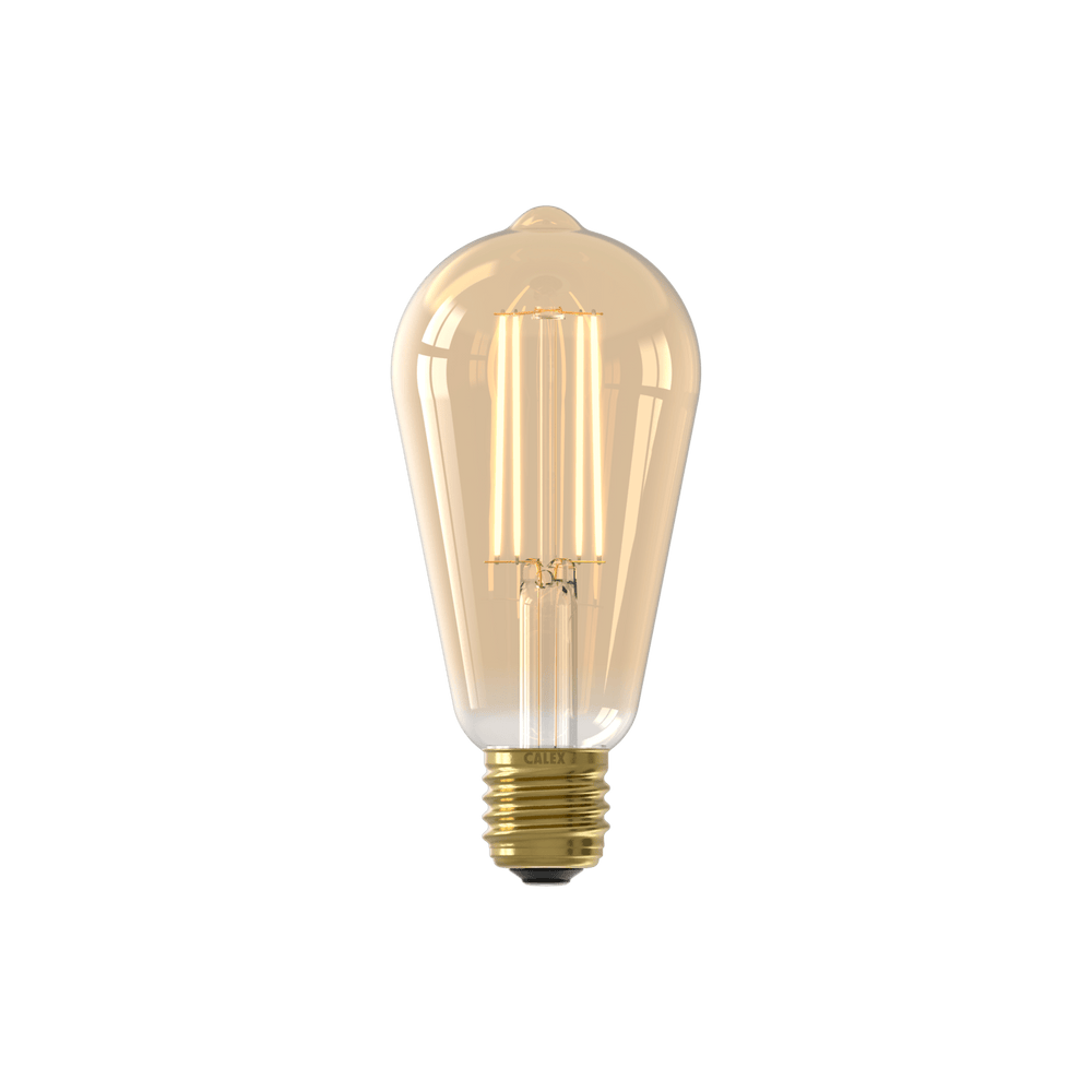 Calex Warm Filament LED Lamp - E27 - ST64 - Goud - 3.5W - Dimbaar